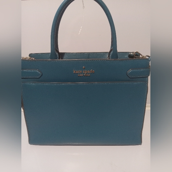 KATE SPADE STACI‎ MEDIUM SATCHEL DARK PEACOCK - Picture 2 of 9